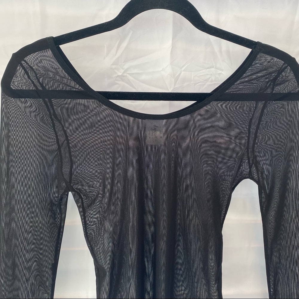 Sheer Long-sleeve Bodysuit